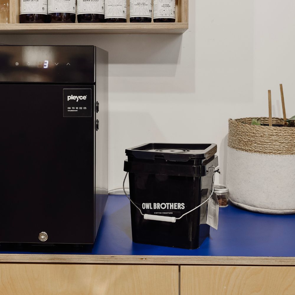 machine Pleyce et café en grains Owl Brothers