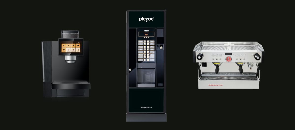 Pleyce différents types de machines à café professionnelles