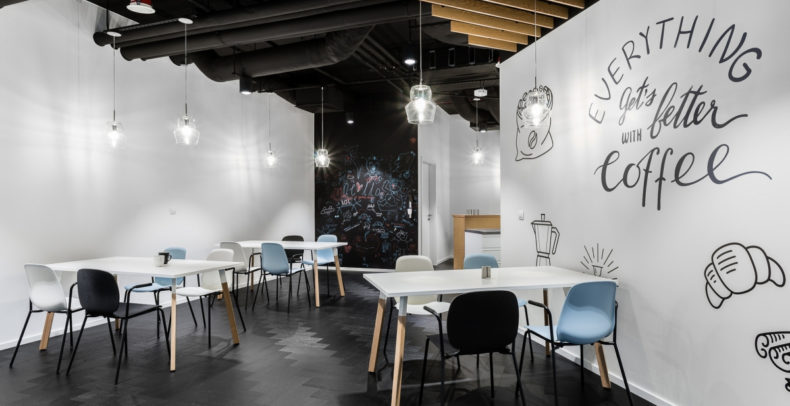salle de pause café en entreprise