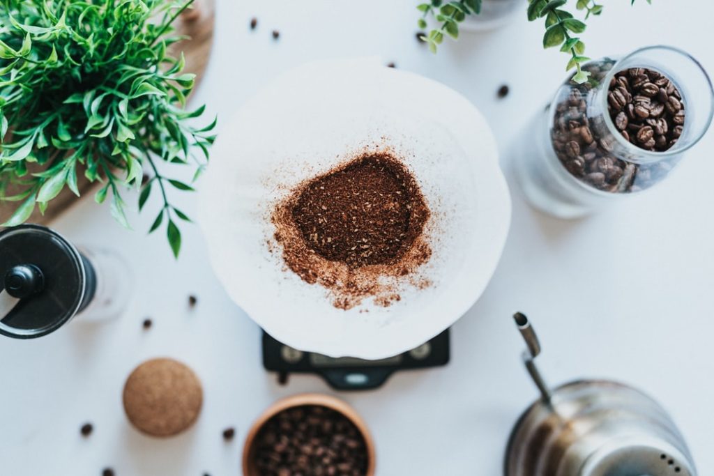 café, marc, filtre, grains, moulu