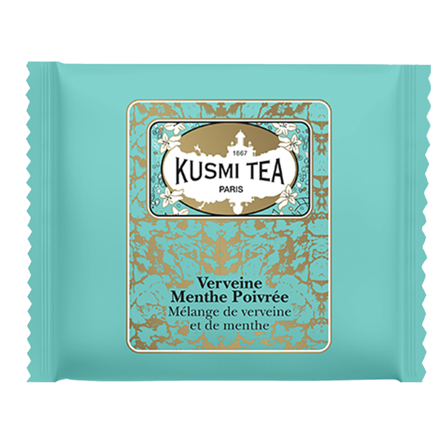 sachet de thé verveine menthe poivree kusmi tea